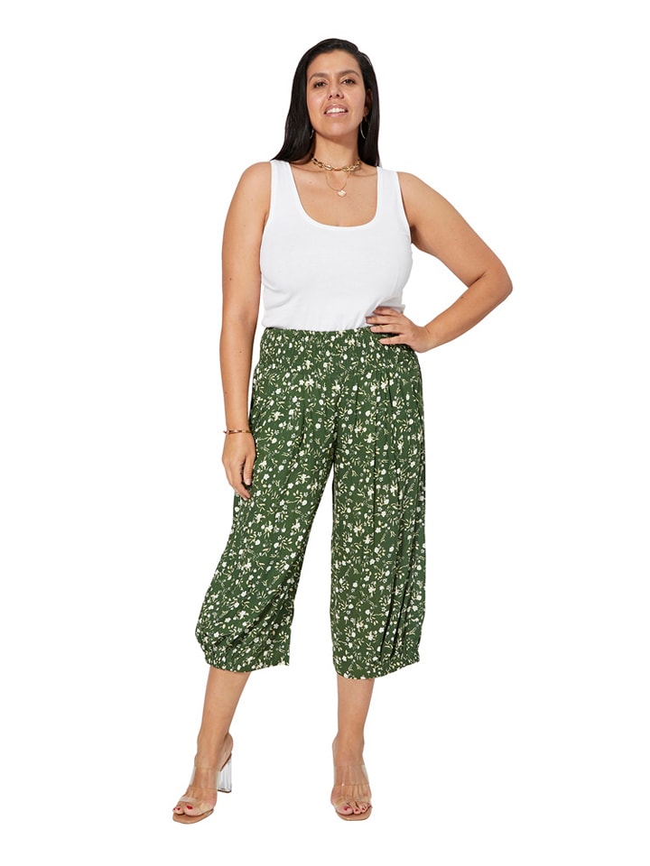 Aller Simplement Spodnie w kolorze zielonym rozmiar: 46/48