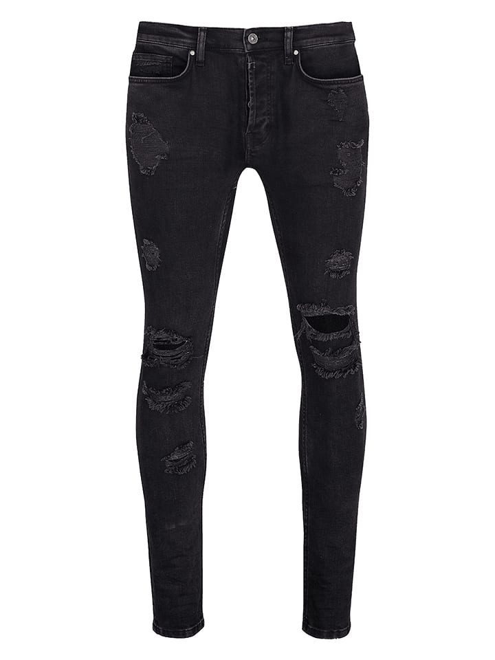 Dżinsy - Skinny fit - w kolorze antracytowym