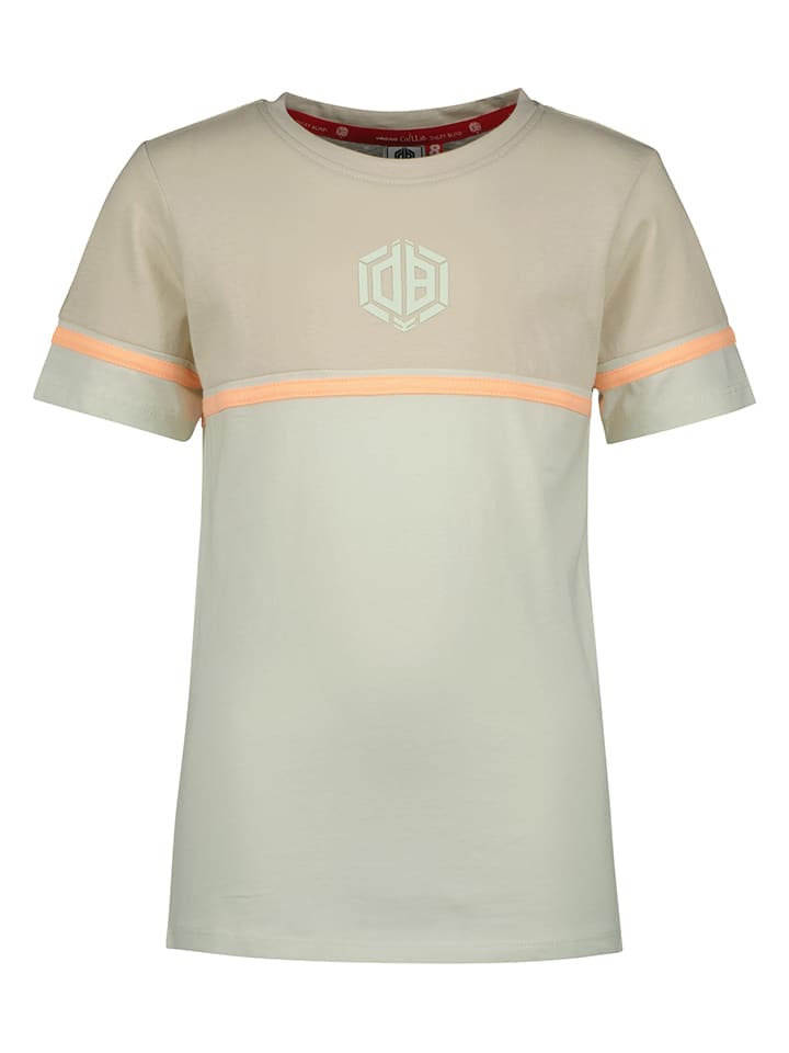 Koszulka "Hancer" w kolorze beżowo-miętowym