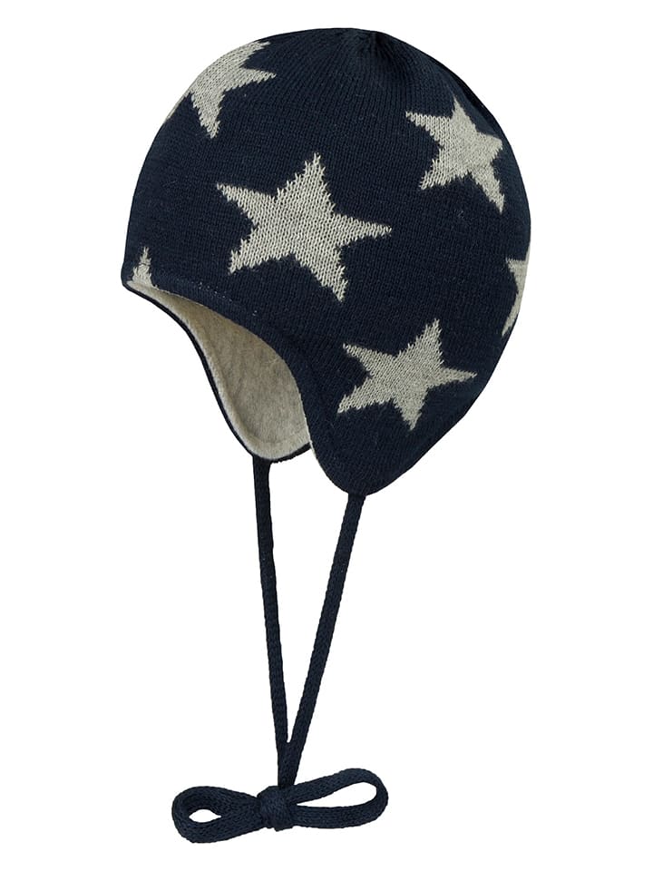 Dzianinowa czapka w kolorze granatowym