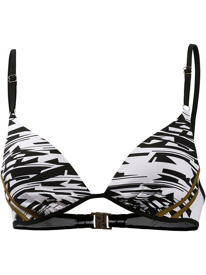 Biustonosz bikini w kolorze czarno-białym