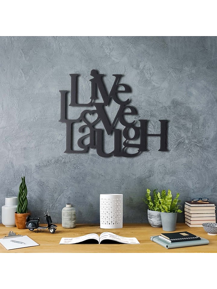 ABERTO DESIGN Dekoracja ścienna "Live Love Laugh" - 49 x 40 cm rozmiar: onesize