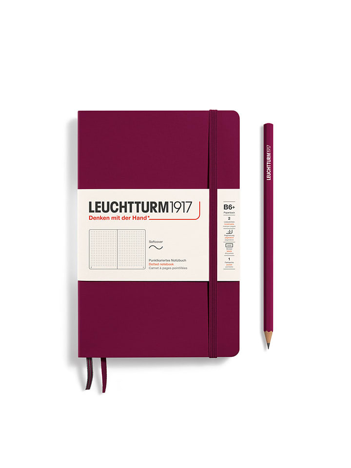 LEUCHTTURM1917 Notatnik w kolorze bordowym w kropki - 12,5 x 19 cm rozmiar: onesize