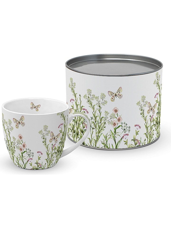 ppd Kubek jumbo "Jardin d'été" w kolorze zielono-białym - 400 ml rozmiar: onesize