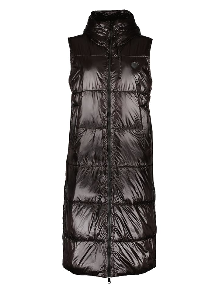 WHITE LABEL Kamizelka pikowana w kolorze czarnym rozmiar: 46