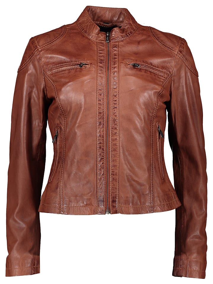 Buffalo Skórzana kurtka w kolorze karmelowym rozmiar: 42