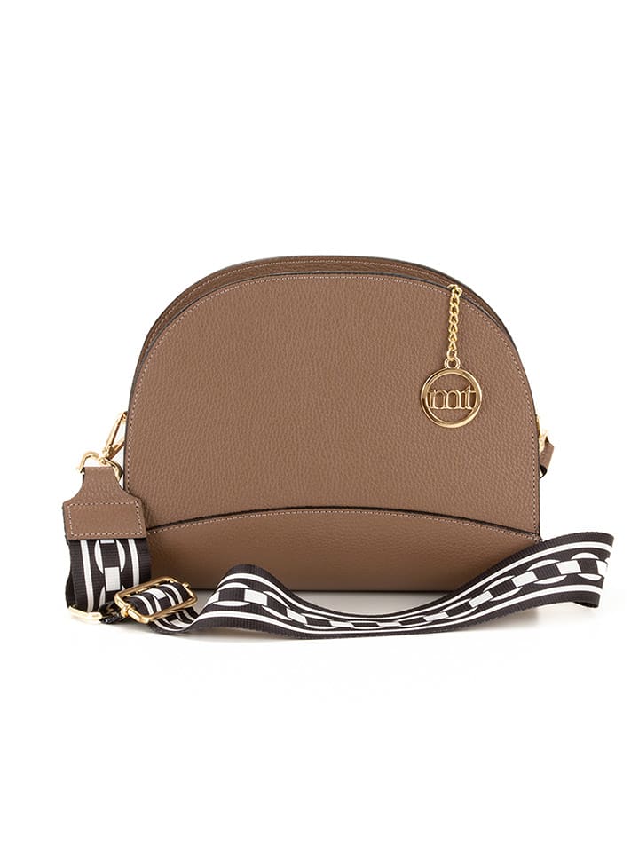 Mia Tomazzi Skórzana torebka "Marghera" w kolorze szarobrązowym - 26 x 20 x 8 cm rozmiar: onesize