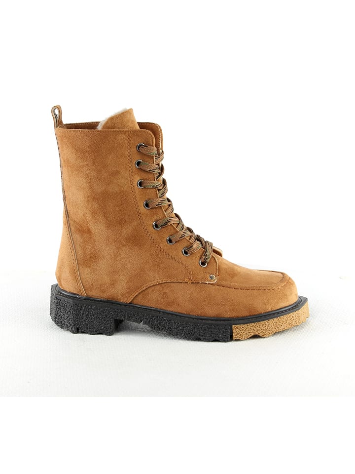 Botki "Gaura" w kolorze karmelowym