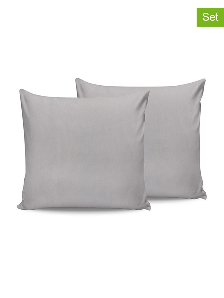 Elizabed Poszewki renforcè (2 szt.) w kolorze szarym na poduszkę rozmiar: 80x80 cm