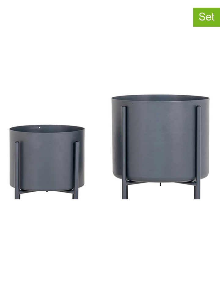 House Nordic Doniczki (2 szt.) w kolorze szarym rozmiar: onesize