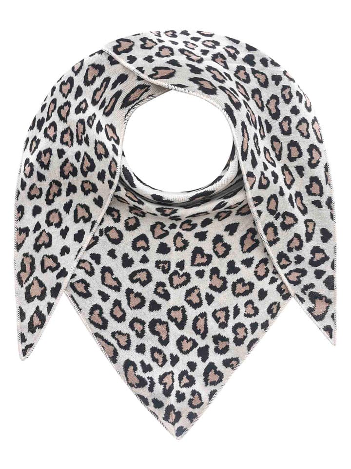 Zwillingsherz Chusta trójkątna w kolorze szaro-jasnobrązowym - 200 x 100 cm rozmiar: onesize