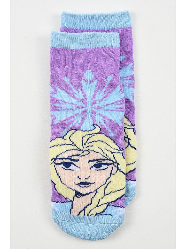 FROZEN Skarpety "Kraina Lodu" w kolorze błękitno-fioletowym rozmiar: 23-26