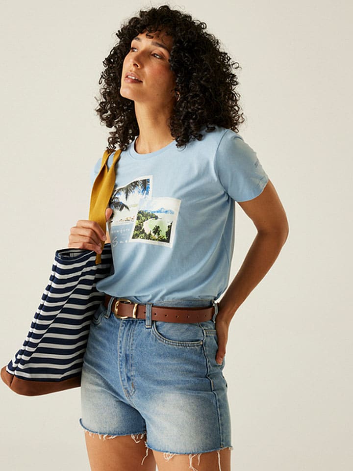 Regatta Koszulka "Filandra IX" w kolorze błękitnym rozmiar: 38