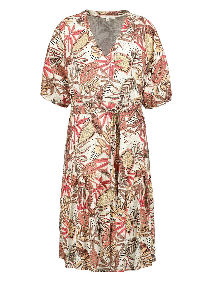 Garcia Sukienka w kolorze biało-różowym rozmiar: L