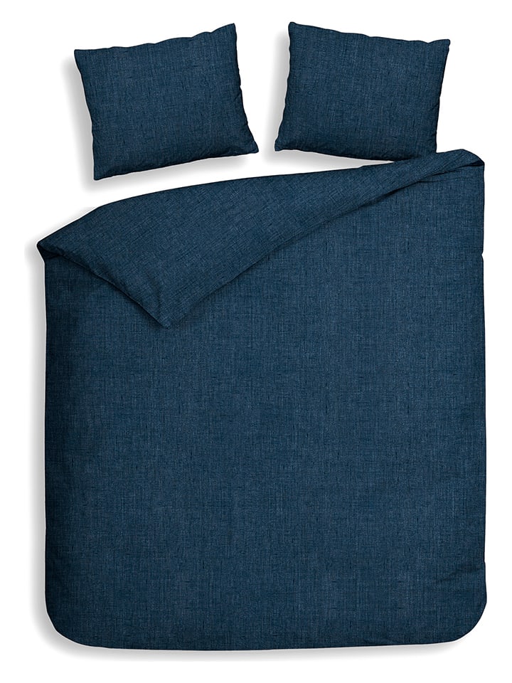 Komplet pościeli flanelowej "Franela" w kolorze granatowym