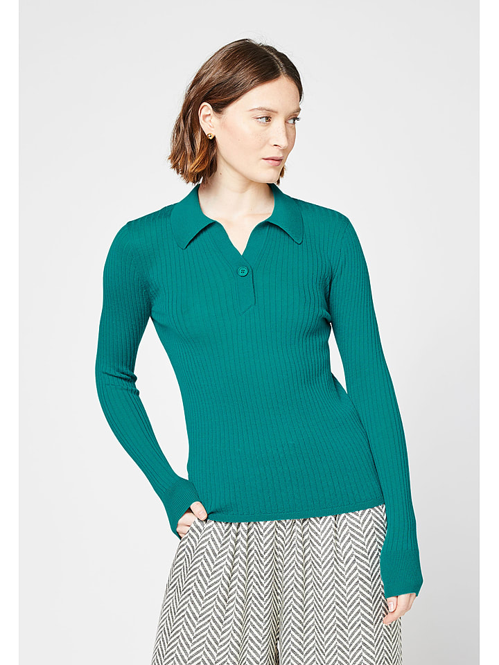 Rodier Wełniana koszulka w kolorze morskim rozmiar: S