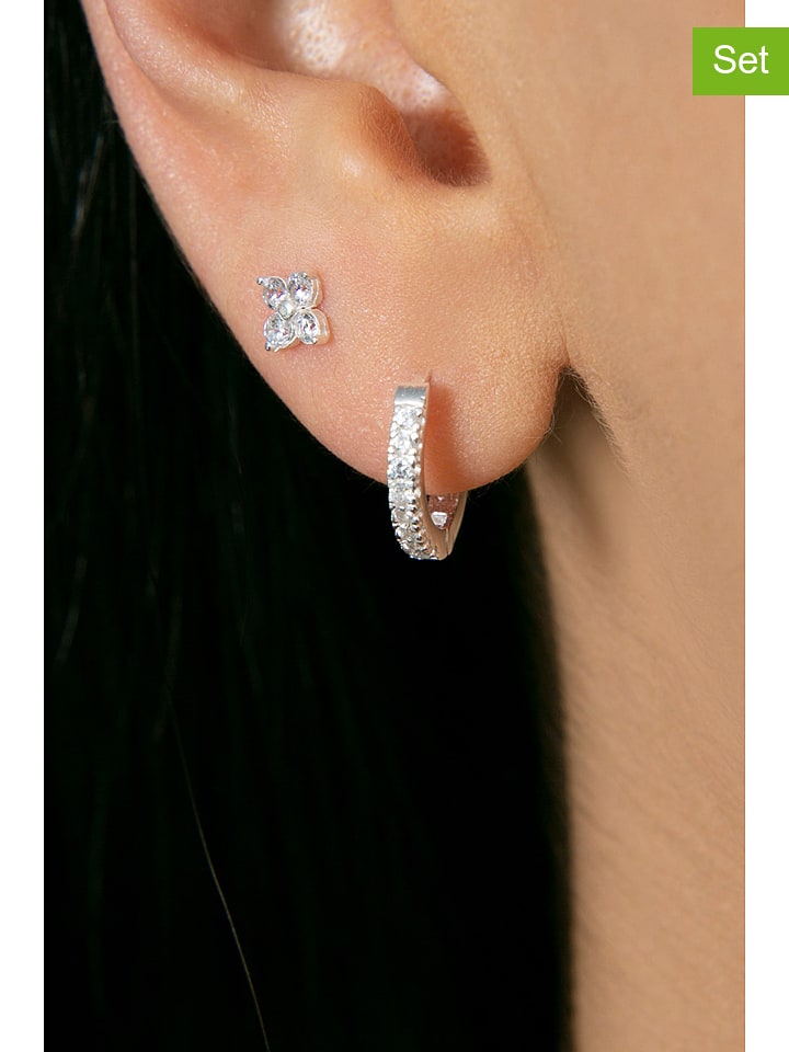 Lodie Silver 2-częściowy zestaw z cyrkoniami rozmiar: onesize