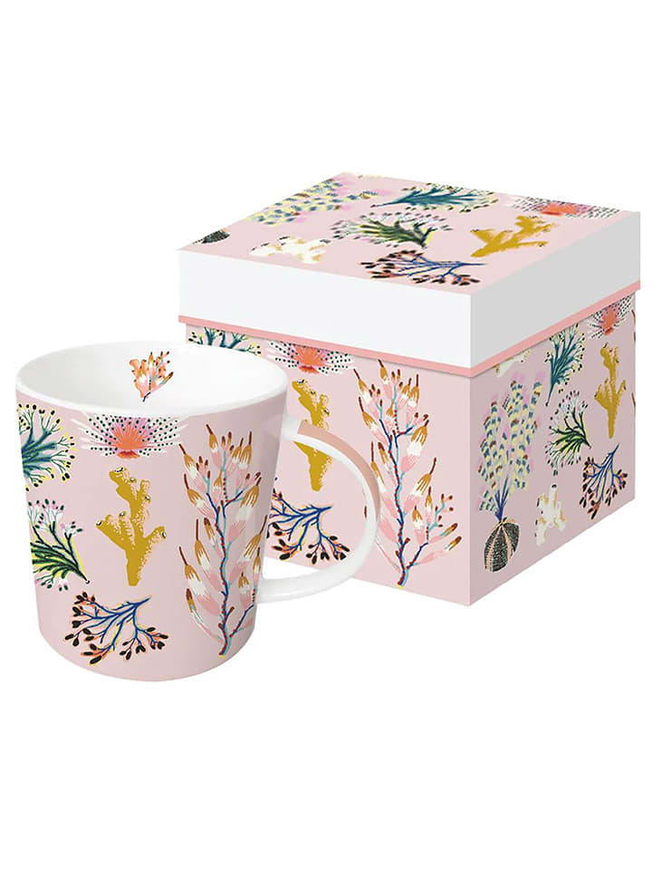 ppd Kubek jumbo "Paradisio Coral" w kolorze jasnoróżowym - 400 ml rozmiar: onesize