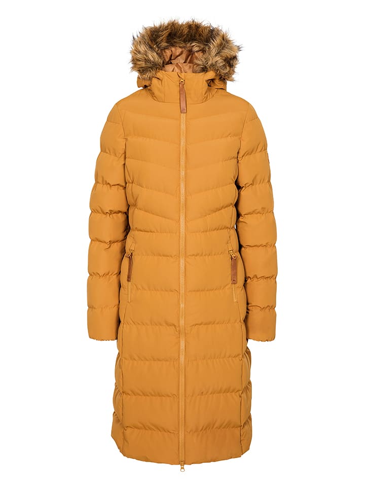 Płaszcz pikowany "Audrey" w kolorze musztardowym