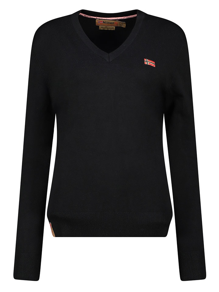 Geographical Norway Sweter "Falonne" w kolorze czarnym rozmiar: S