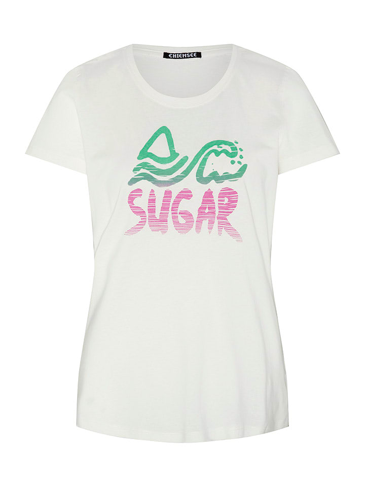 Chiemsee Koszulka "Capelin" w kolorze białym ze wzorem rozmiar: L