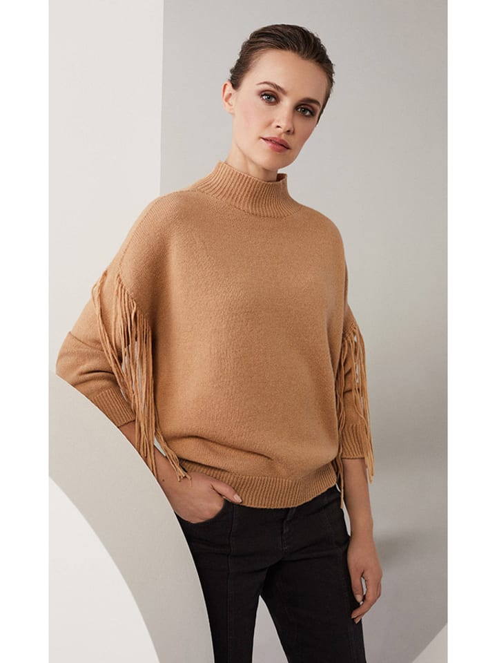 Deni Cler Sweter w kolorze karmelowym rozmiar: 44