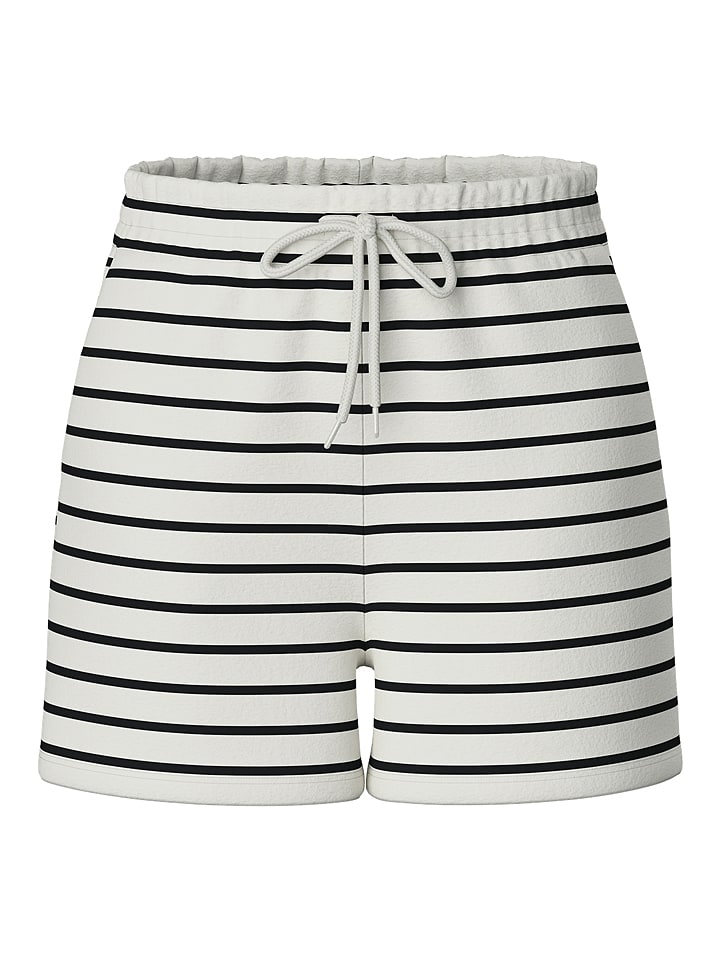 Pieces Szorty dresowe w kolorze biało-czarnym rozmiar: XL