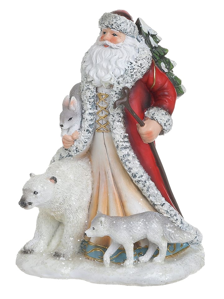 InArt Figurka dekoracyjna w kolorze biało-czerwono-beżowym - 13 x 18 x 13 cm rozmiar: onesize