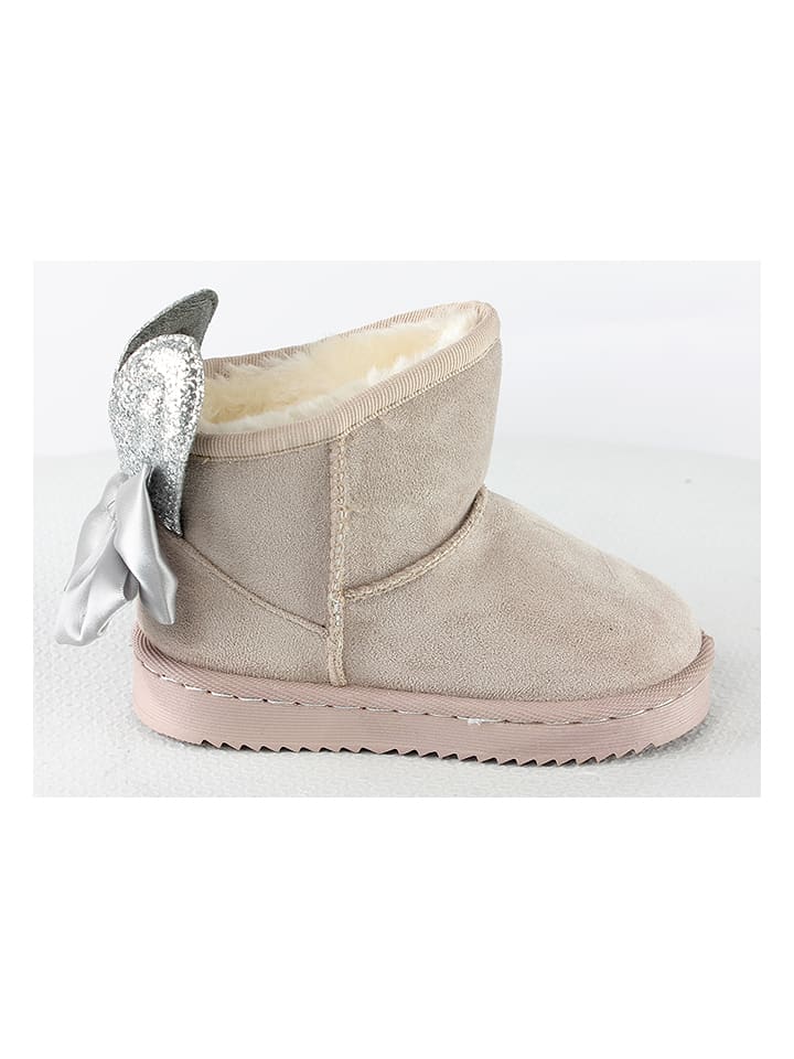 Botki zimowe w kolorze szarym