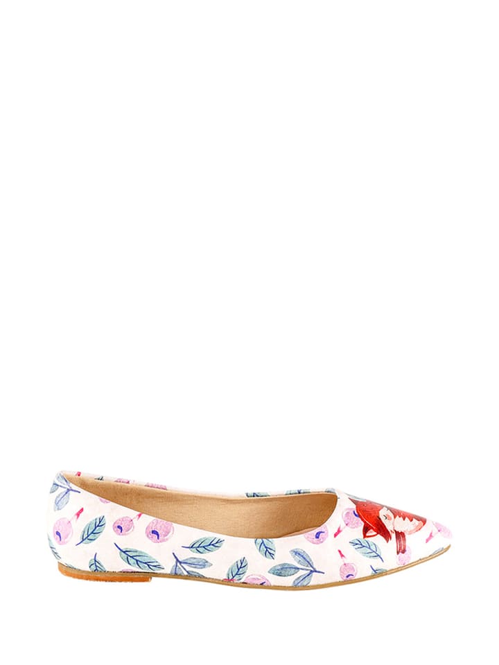 Streetfly Baleriny w kolorze białym ze wzorem rozmiar: 39