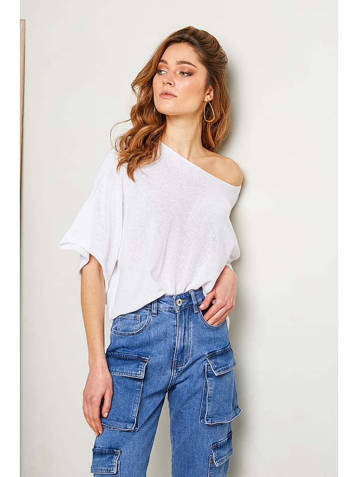 Joséfine Sweter "Tudor" w kolorze białym rozmiar: S