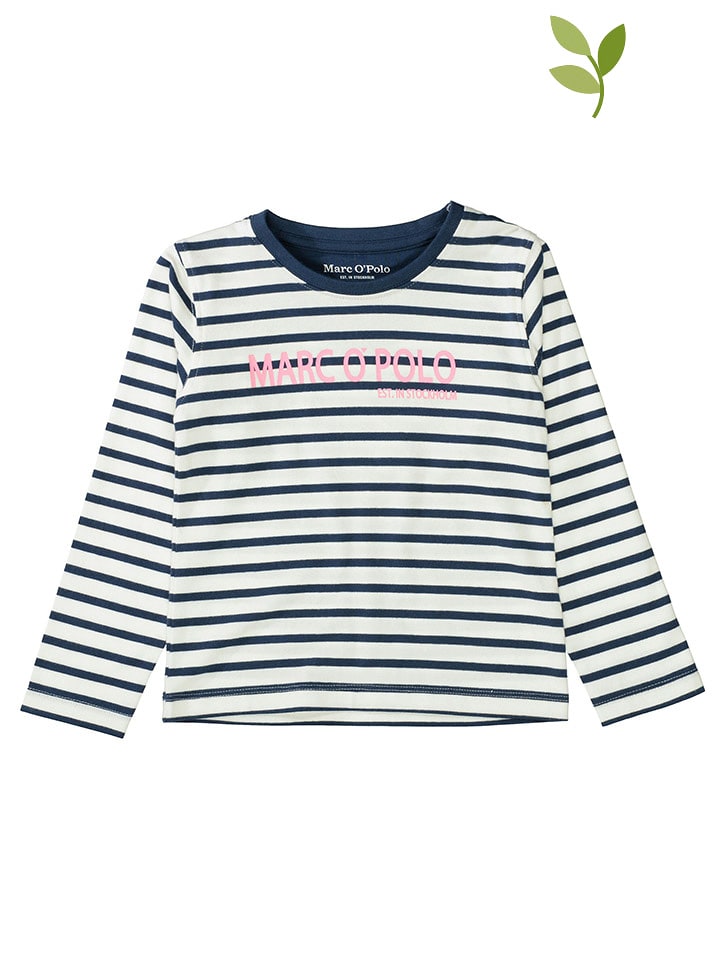 Marc O'Polo Junior Koszulka w kolorze granatowo-białym rozmiar: 92/98