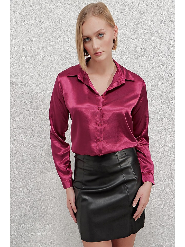 Jumeon Koszula - Regular fit - w kolorze bordowym rozmiar: 40