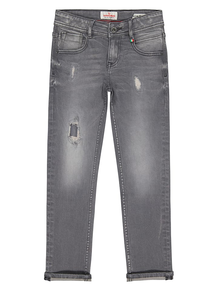 Dżinsy "Danny" - Slim fit - w kolorze szarym