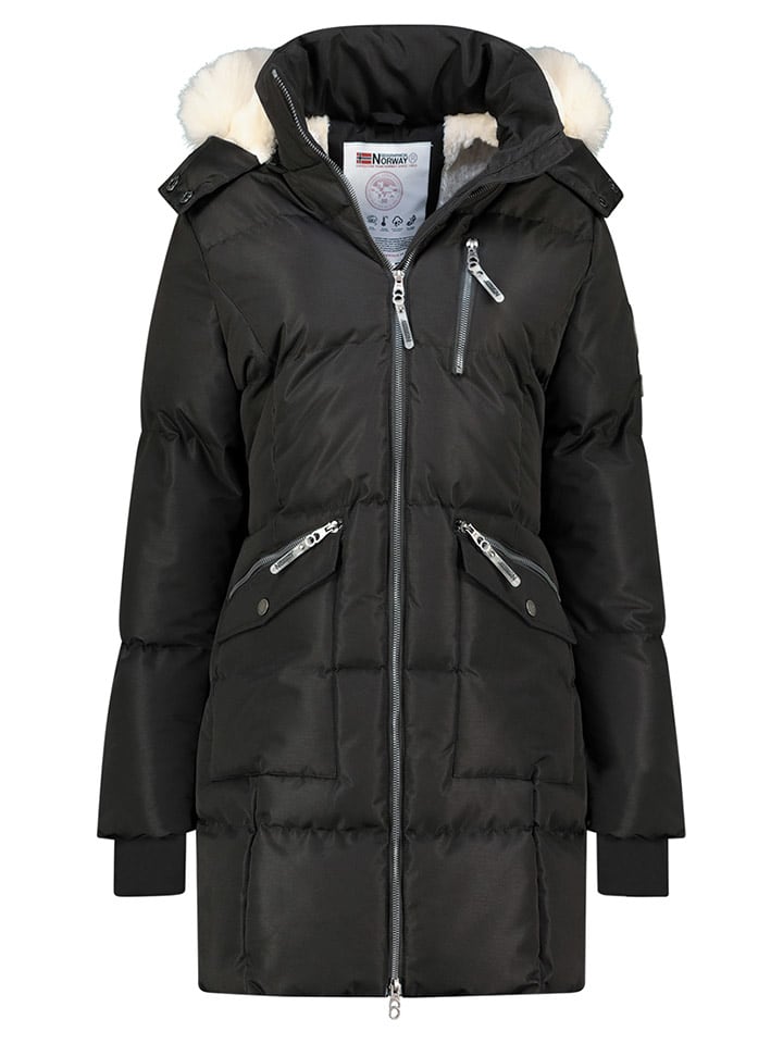 Geographical Norway Płaszcz pikowany "Balaland" w kolorze czarnym rozmiar: L
