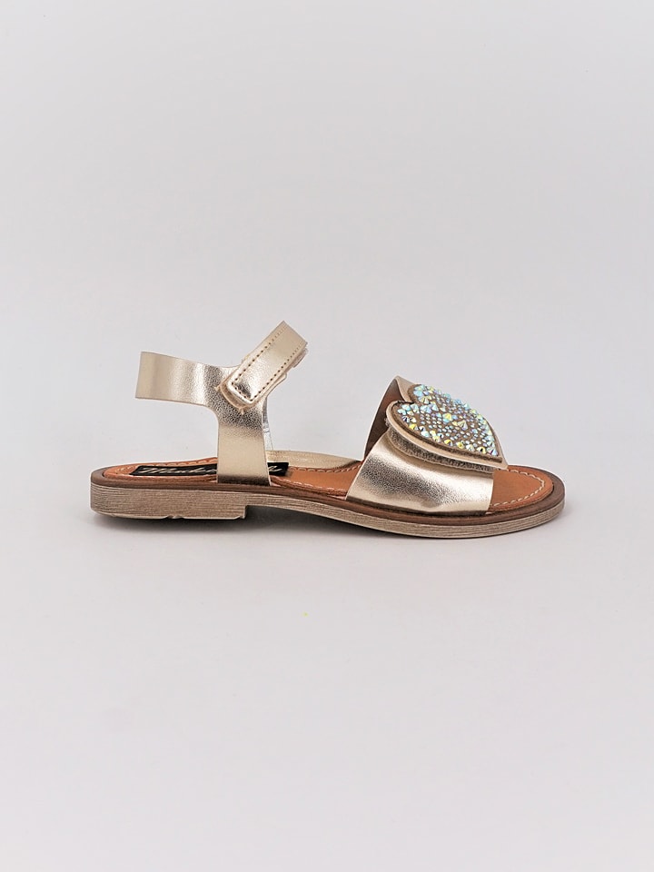 Sandały w kolorze złotym