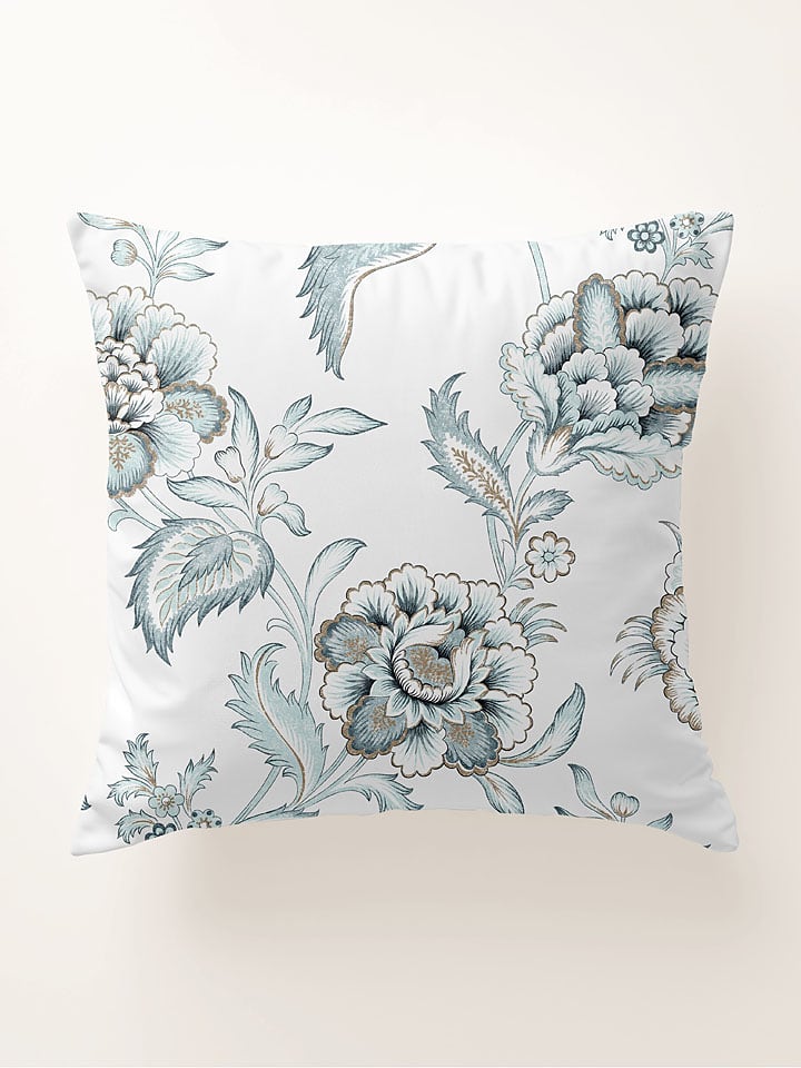 Pierre Cardin Perkalowa poszewka w kolorze biało-niebieskim na poduszkę rozmiar: 65x65 cm