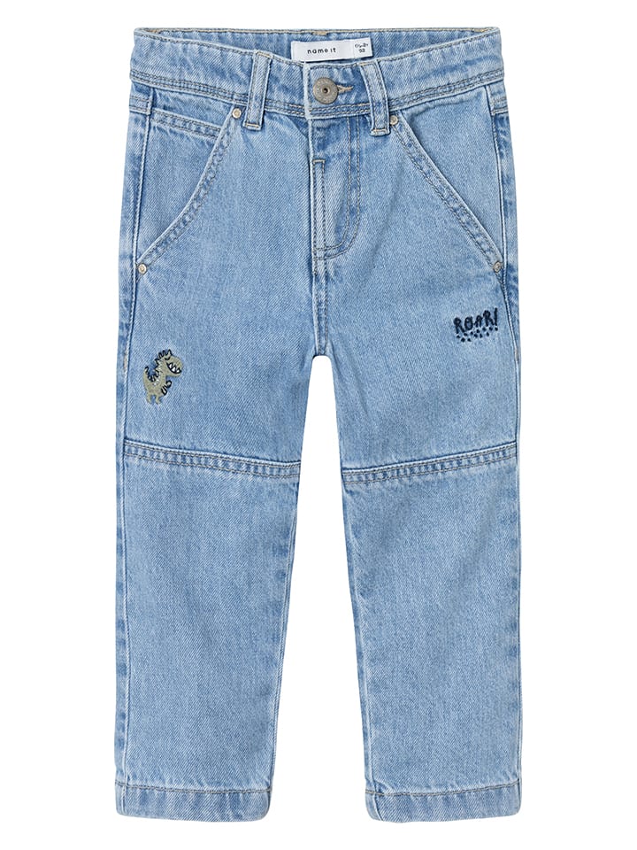 name it Dżinsy "Silas" w kolorze niebieskim rozmiar: 98