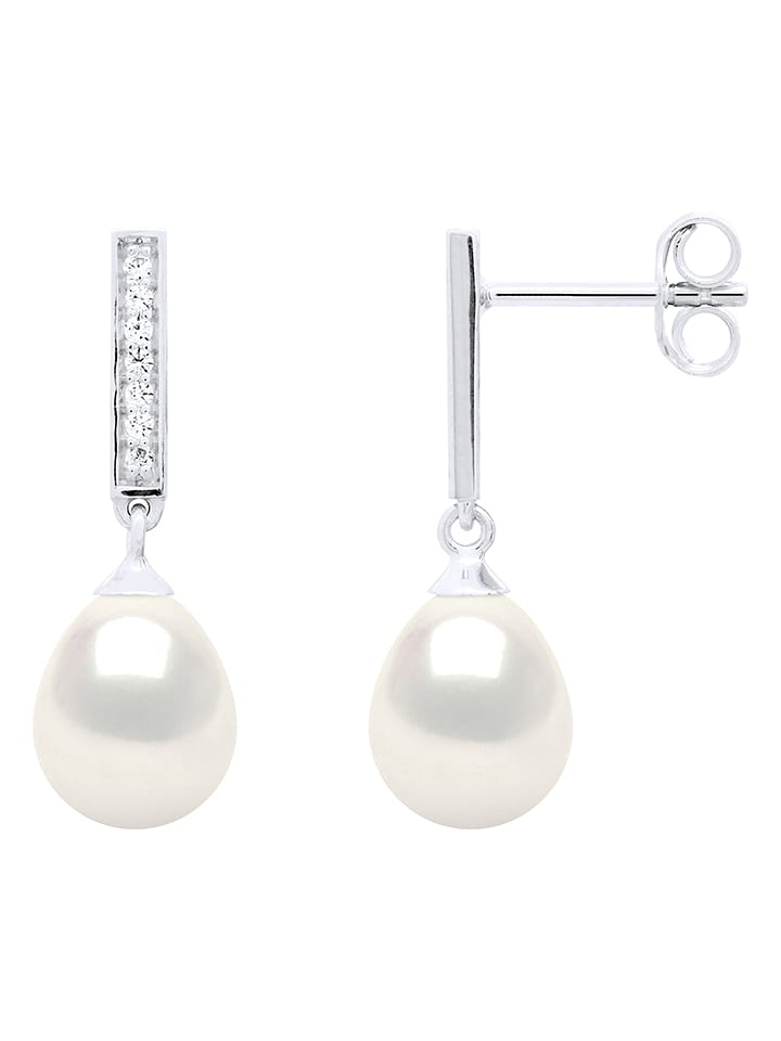 ATELIERS SAINT GERMAIN Srebrne kolczyki-wkrętki z cyrkoniami i perłami rozmiar: onesize