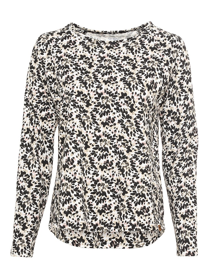 Camel Active Koszulka w kolorze czarno-kremowym rozmiar: M