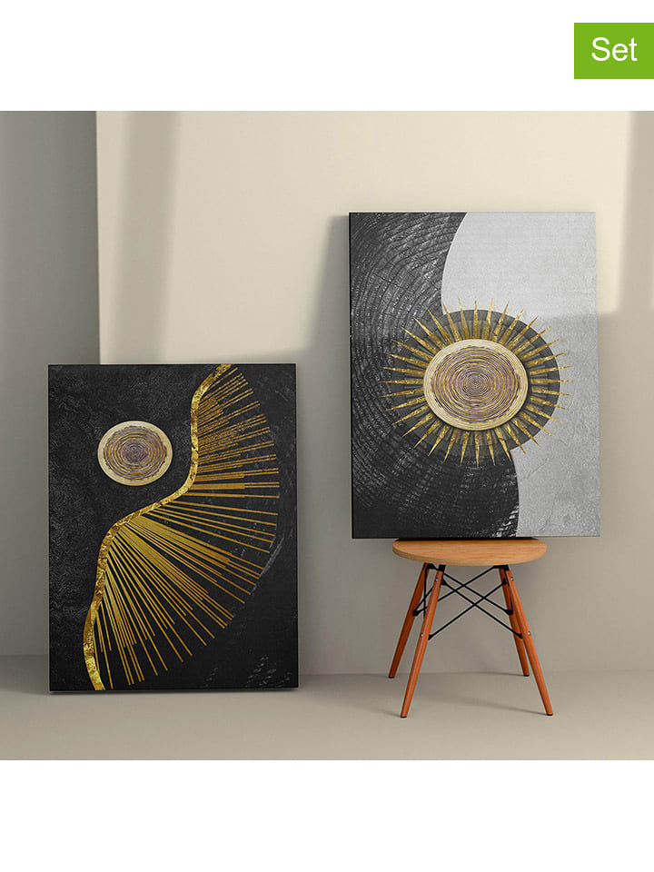 ABERTO DESIGN 2-częściowy zestaw druków na płótnie rozmiar: 70x100 cm