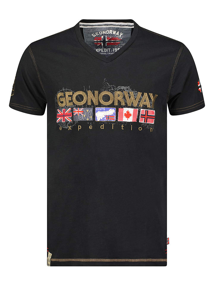 Geographical Norway Koszulka w kolorze czarnym rozmiar: L