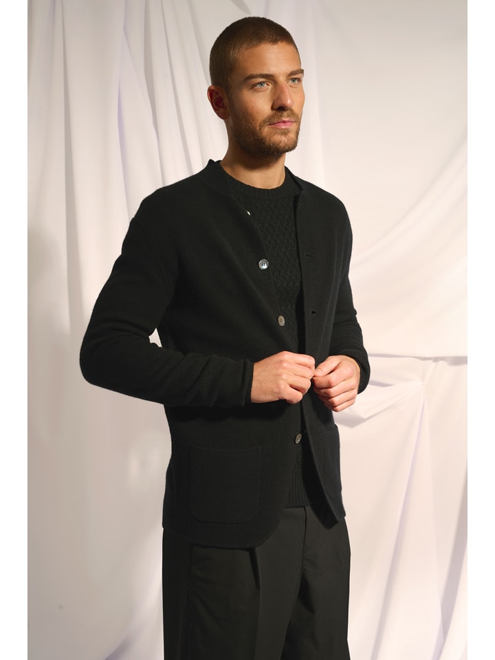 Just Cashmere Kaszmirowy kardigan "Anna" w kolorze czarnym rozmiar: XXL