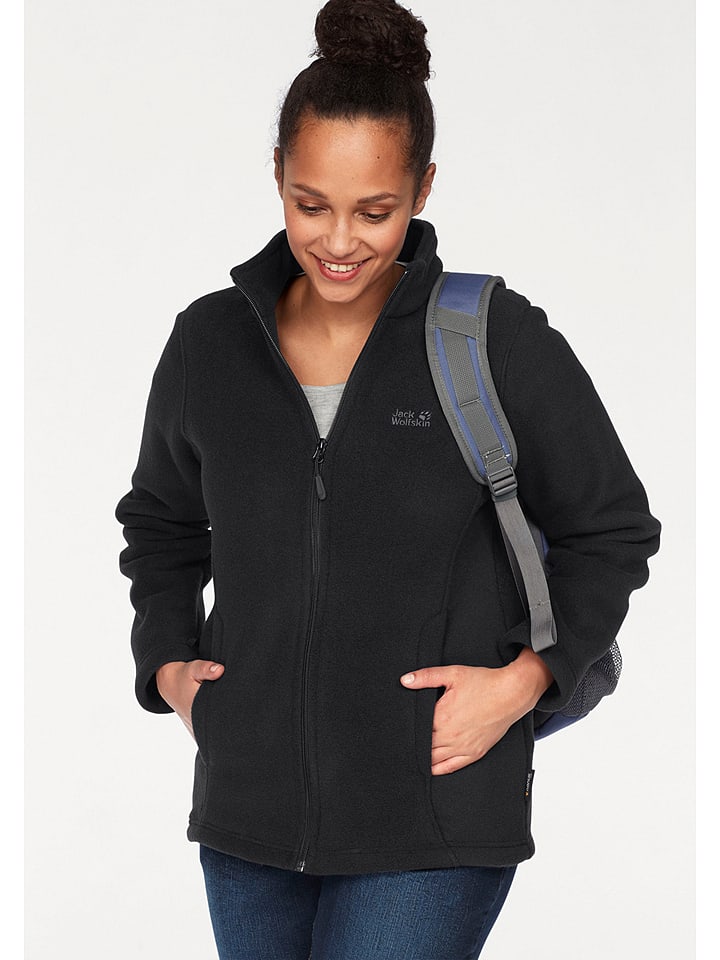 Jack Wolfskin Kurtka polarowa "Mallery" w kolorze czarnym rozmiar: 48