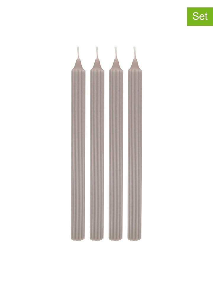 Eulenschnitt Świece (4 szt.) w kolorze szarym - Ø 2,2 cm rozmiar: onesize