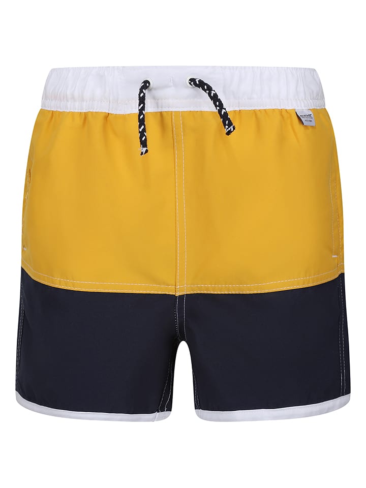 Regatta Szorty kąpielowe "Sergio" w kolorze czarno-żółtym rozmiar: 140