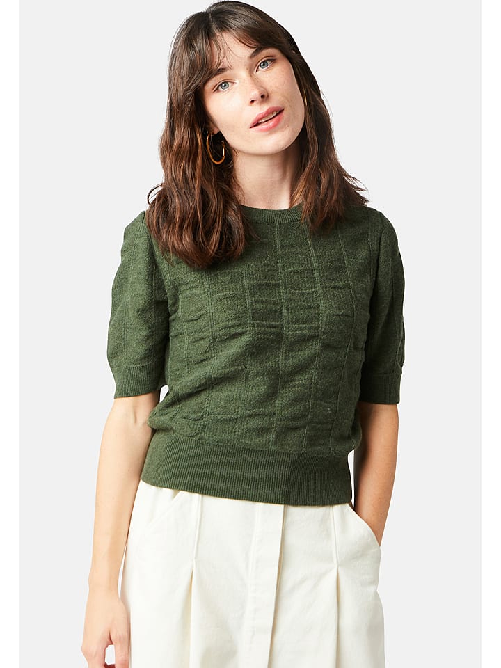 Sweter w kolorze ciemnozielonym