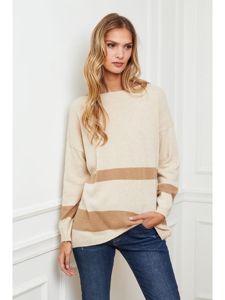 Joséfine Sweter "Enova" w kolorze beżowym rozmiar: S