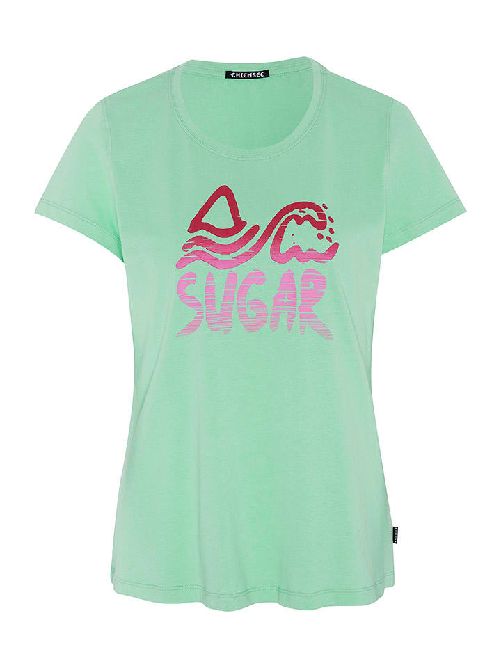 Chiemsee Koszulka "Capelin" w kolorze miętowym ze wzorem rozmiar: L