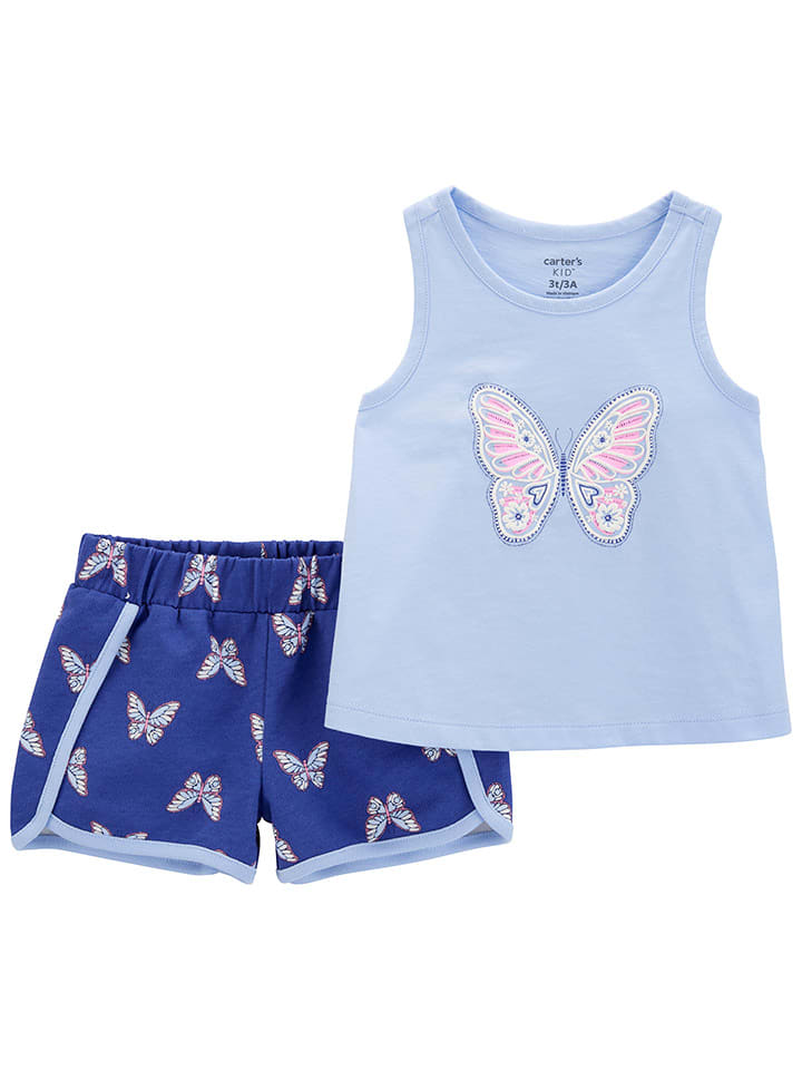 carter's 2-częściowy zestaw w kolorze niebieskim rozmiar: 80